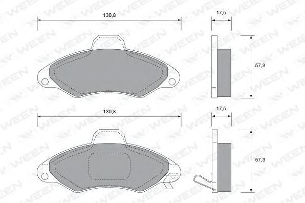 set placute frana,frana disc