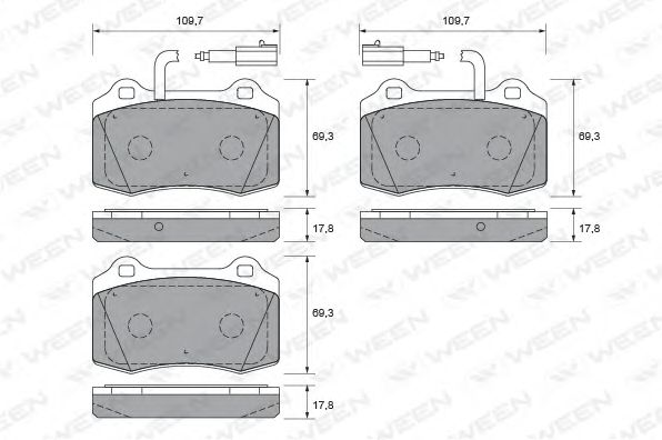 set placute frana,frana disc