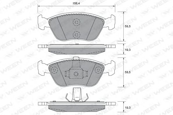 set placute frana,frana disc