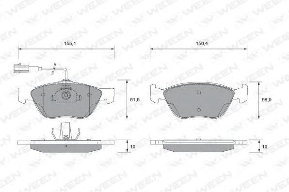 set placute frana,frana disc