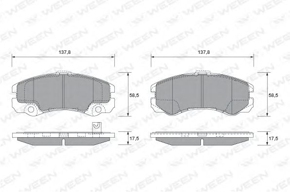 set placute frana,frana disc