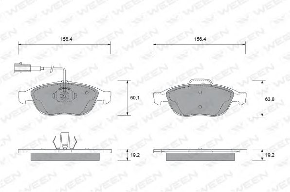 set placute frana,frana disc