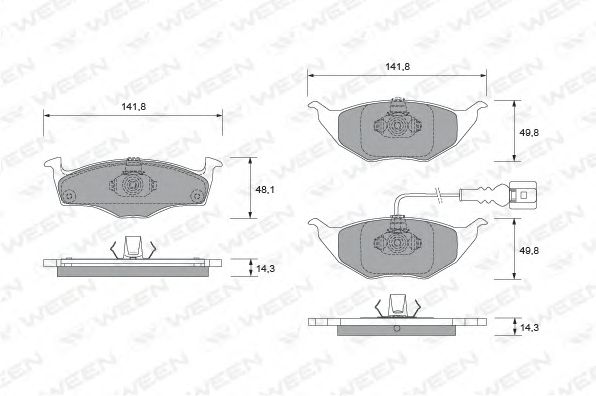 set placute frana,frana disc