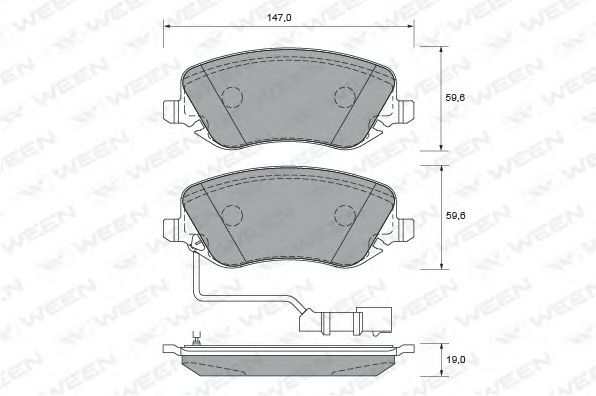 set placute frana,frana disc