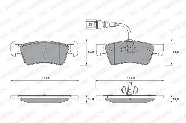 set placute frana,frana disc