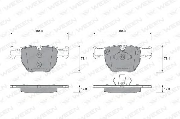 set placute frana,frana disc