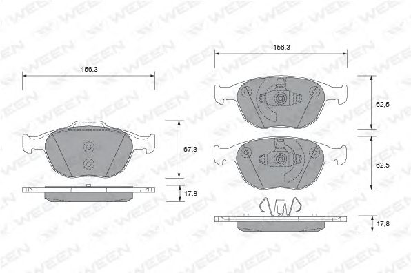 set placute frana,frana disc