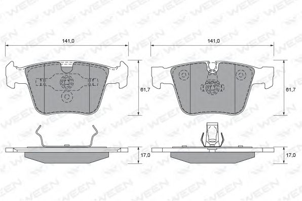 set placute frana,frana disc