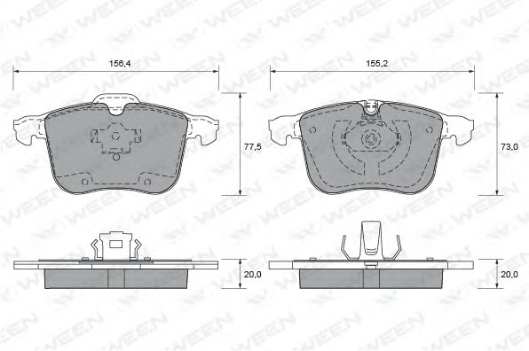 set placute frana,frana disc