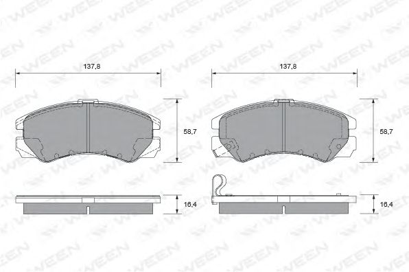 set placute frana,frana disc