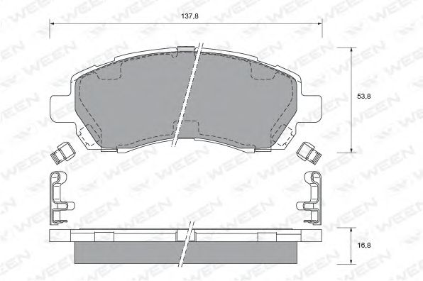 set placute frana,frana disc