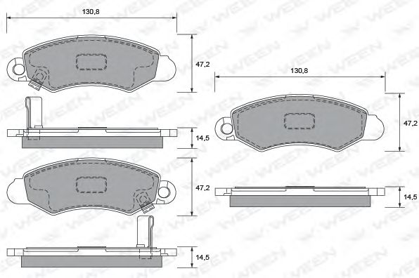 set placute frana,frana disc