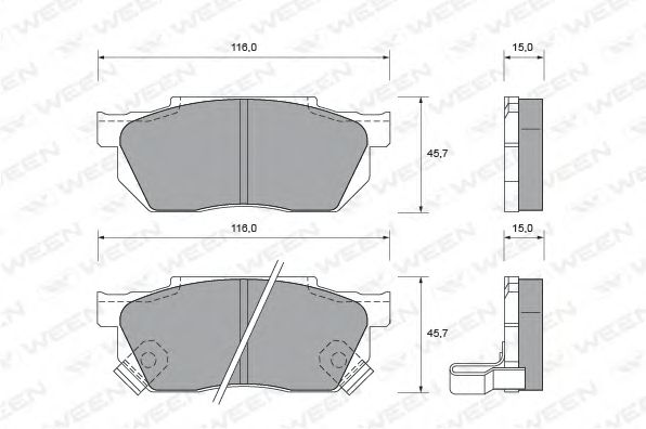 set placute frana,frana disc