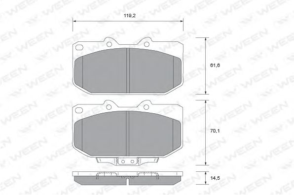 set placute frana,frana disc