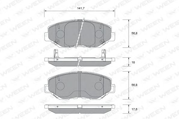 set placute frana,frana disc