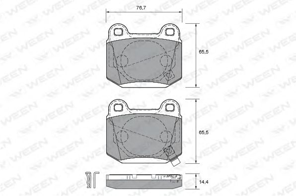 set placute frana,frana disc