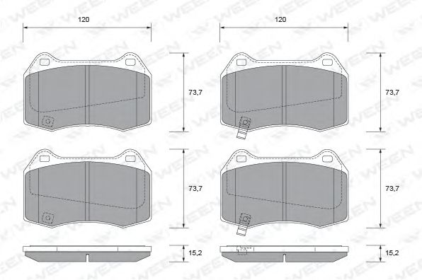 set placute frana,frana disc