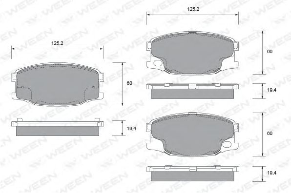 set placute frana,frana disc