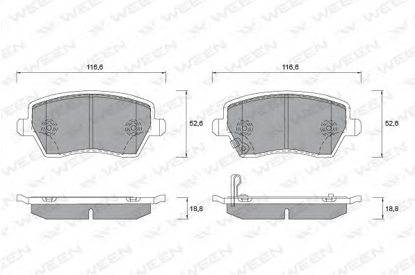 set placute frana,frana disc