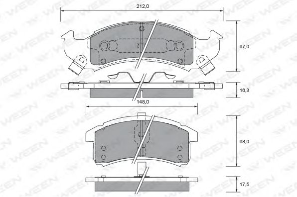 set placute frana,frana disc