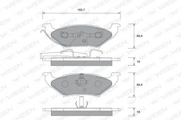 set placute frana,frana disc