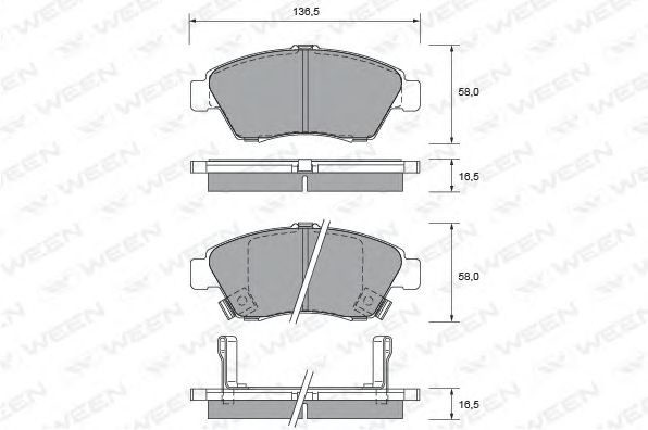 set placute frana,frana disc