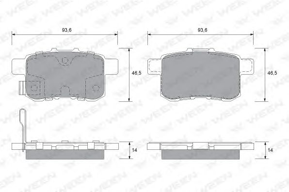 set placute frana,frana disc