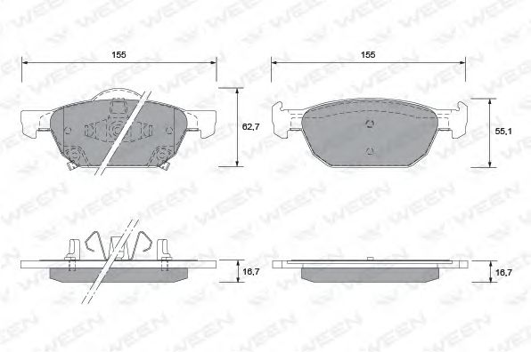 set placute frana,frana disc