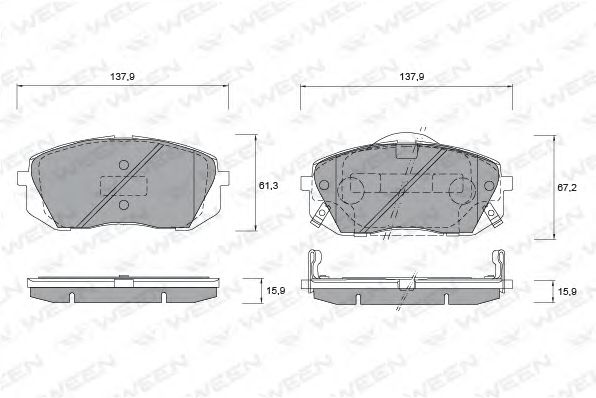 set placute frana,frana disc