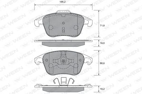 set placute frana,frana disc