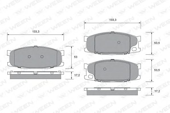 set placute frana,frana disc