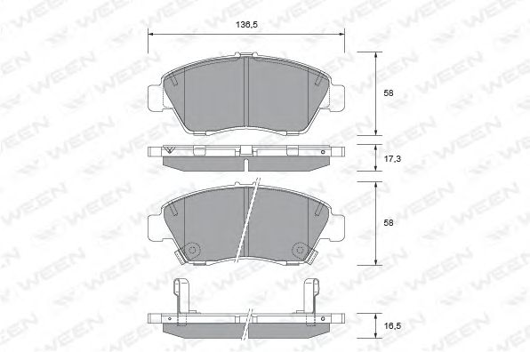 set placute frana,frana disc