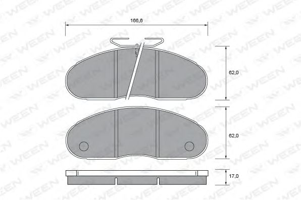 set placute frana,frana disc