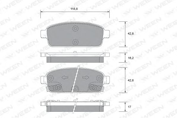 set placute frana,frana disc