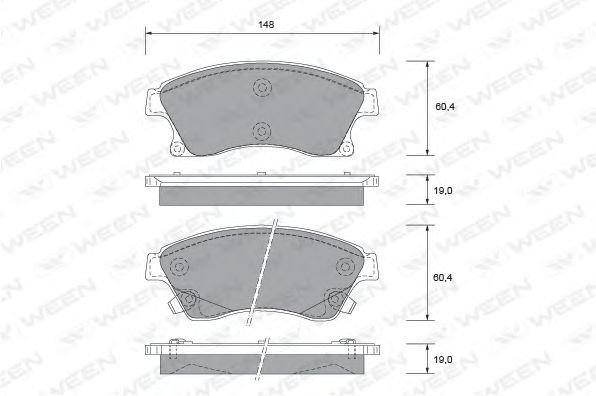 set placute frana,frana disc