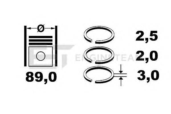 Set segmenti piston