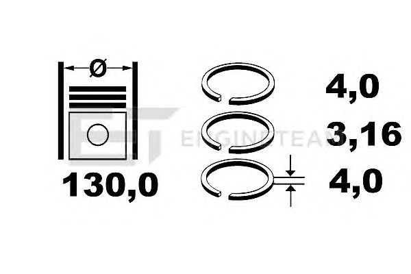 Set segmenti piston