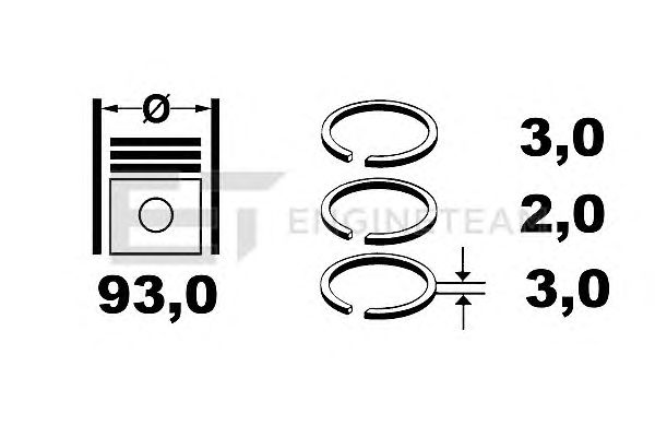 Set segmenti piston