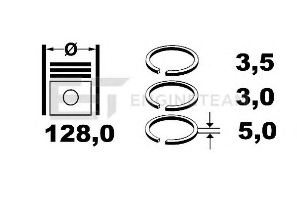 Set segmenti piston