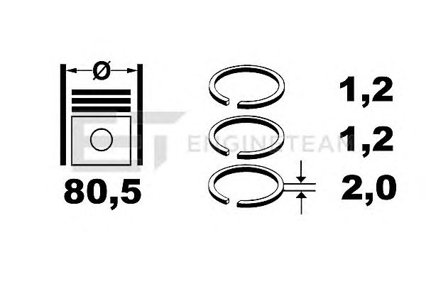 Set segmenti piston