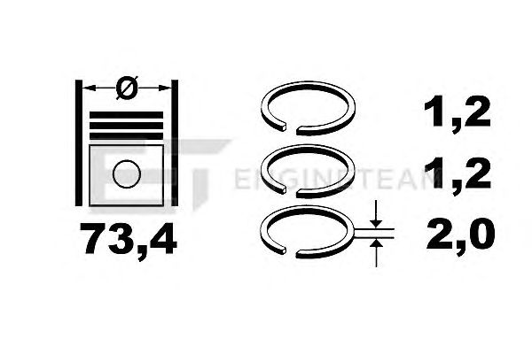 Set segmenti piston