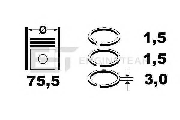 Set segmenti piston