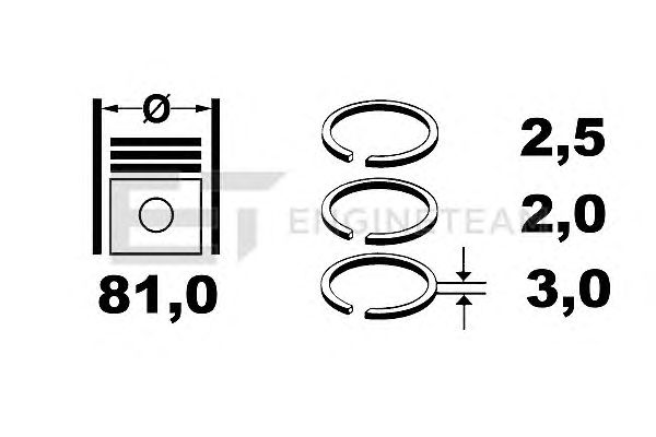 Set segmenti piston