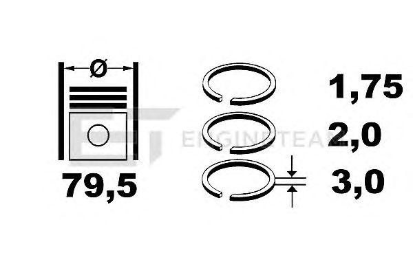 Set segmenti piston