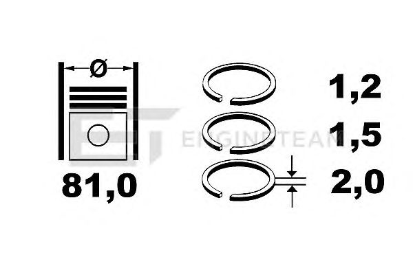 Set segmenti piston