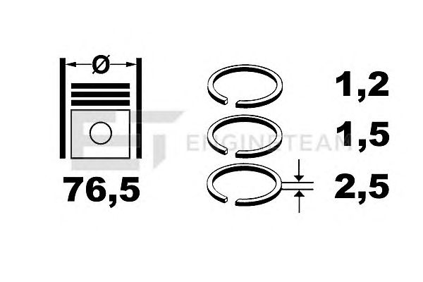 Set segmenti piston