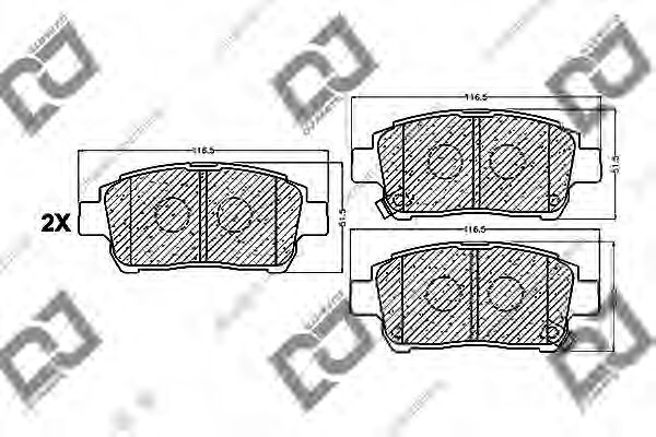 set placute frana,frana disc