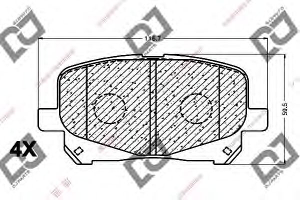 set placute frana,frana disc