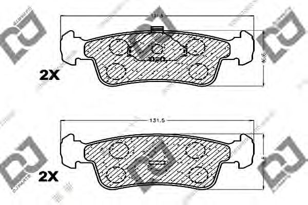 set placute frana,frana disc