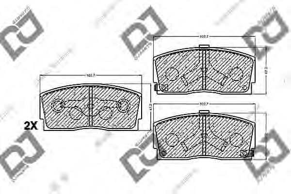 set placute frana,frana disc